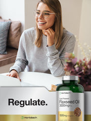 Supplement facts panel for Horbäach Flaxseed Oil Softgels