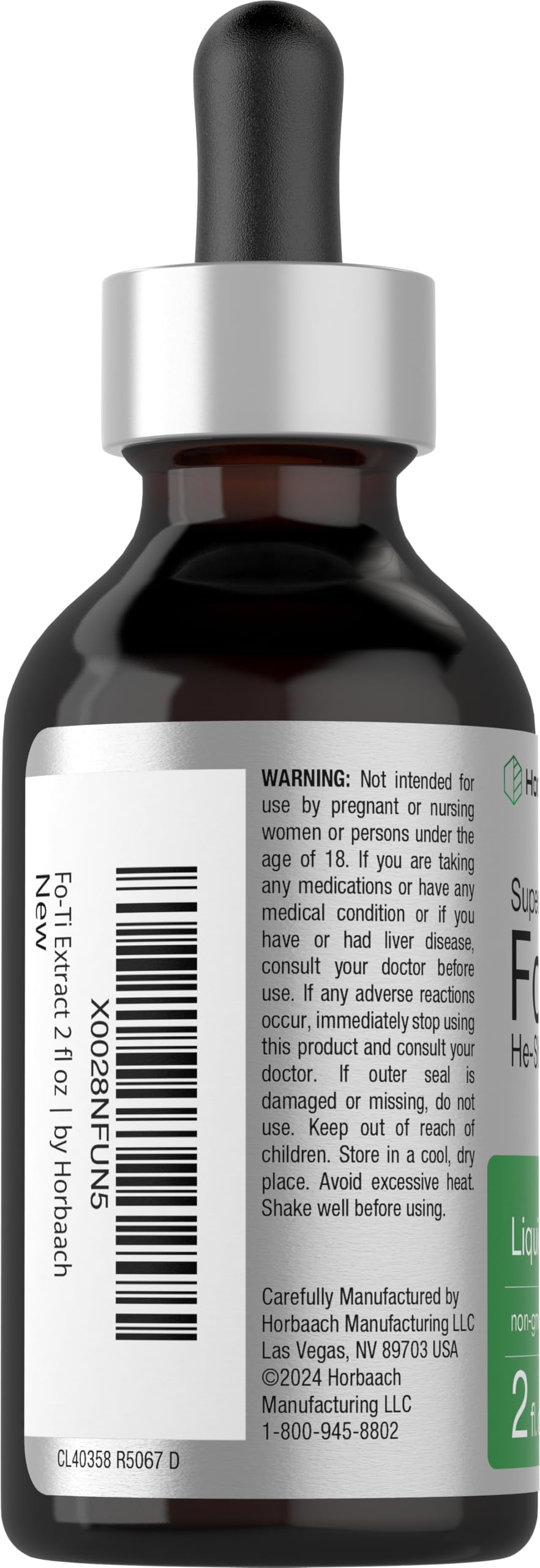 Side view of Horbaach FoTi bottle