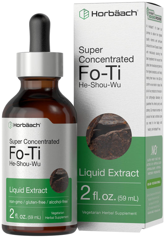 Bottle of Horbaach FoTi Herb Liquid Root Extract 2 oz