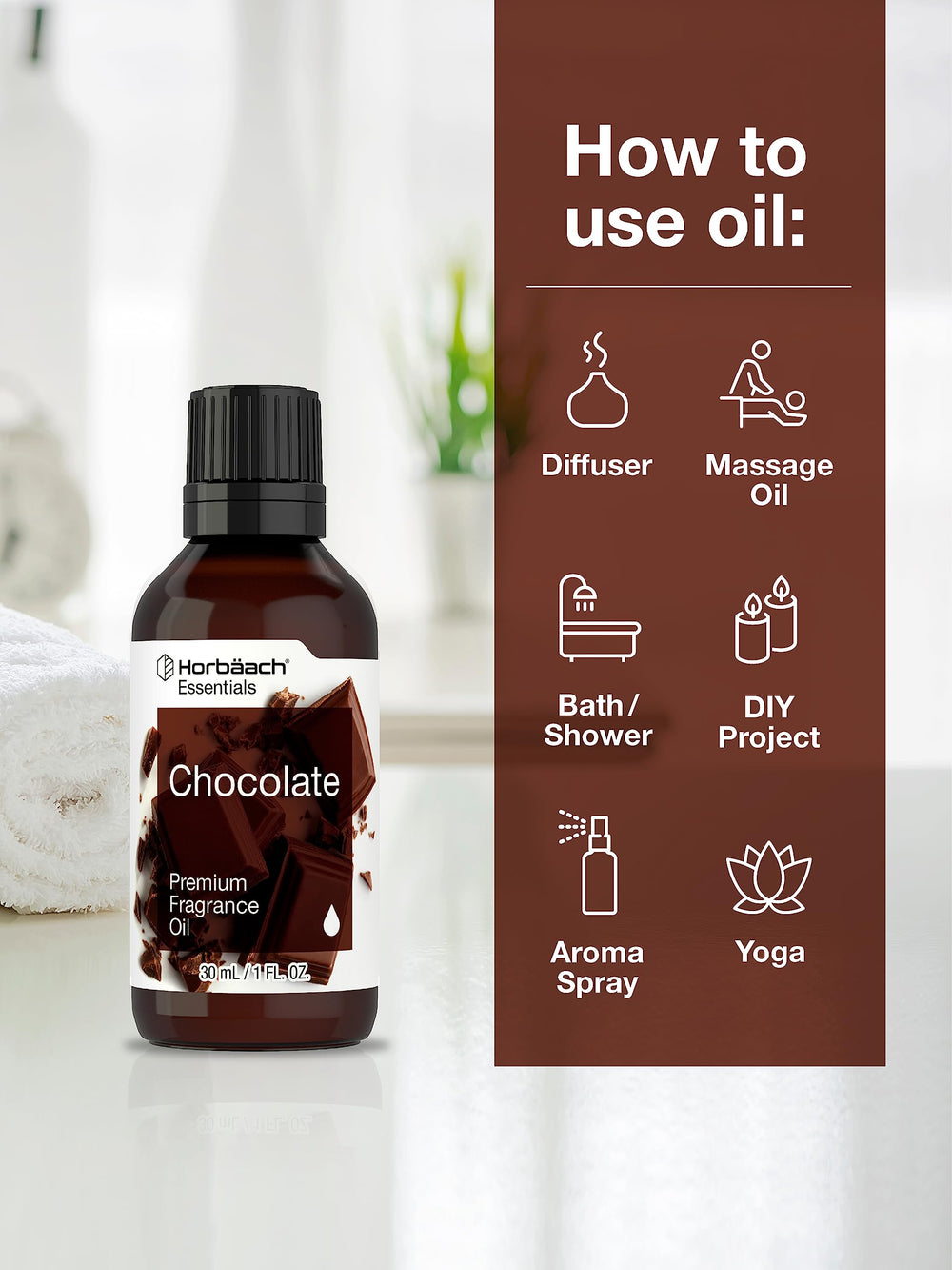 Diffuser setup with Horbaach Chocolate Fragrance Oil aroma