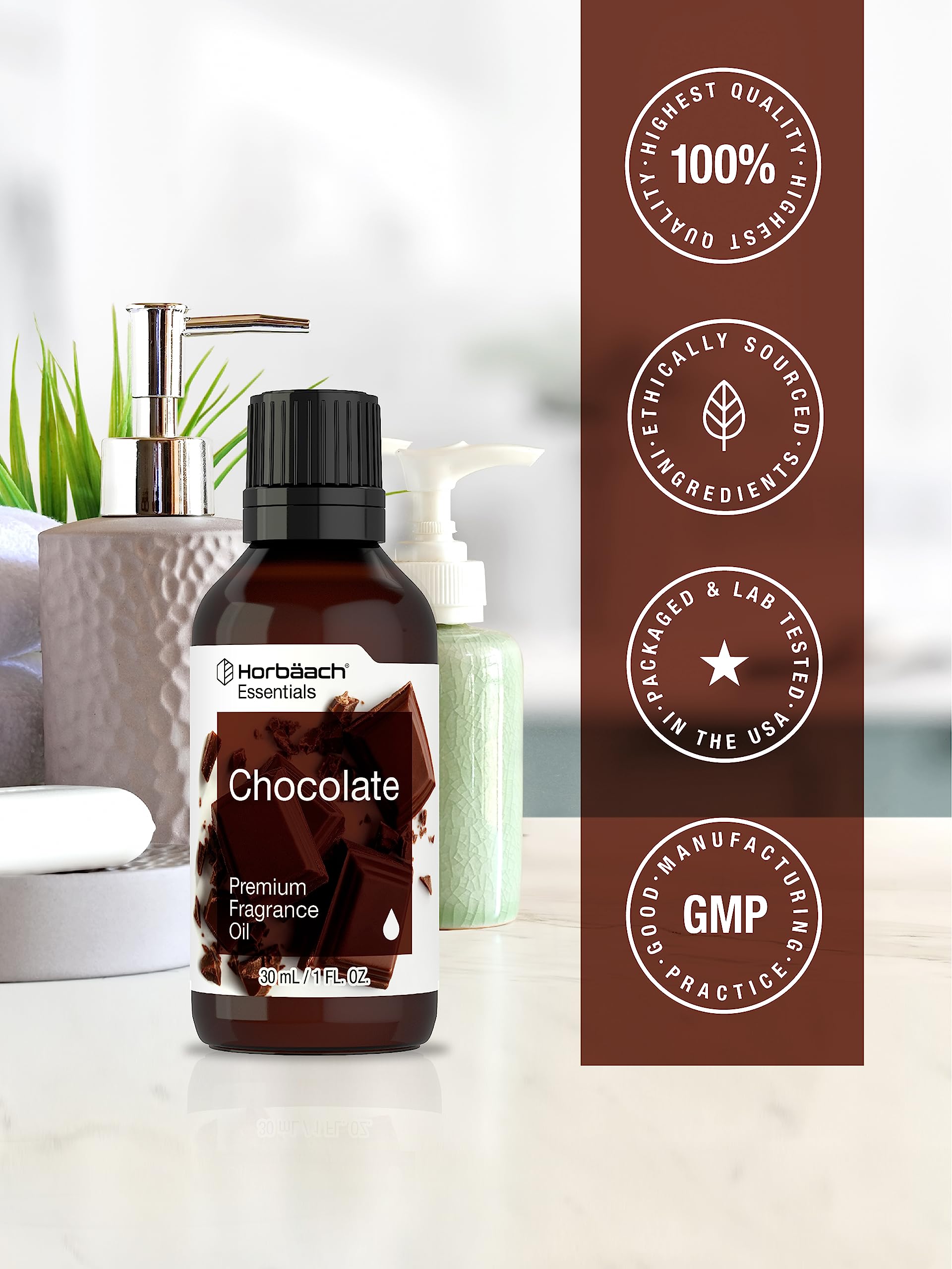 Horbaach Chocolate Fragrance Oil used in soap making