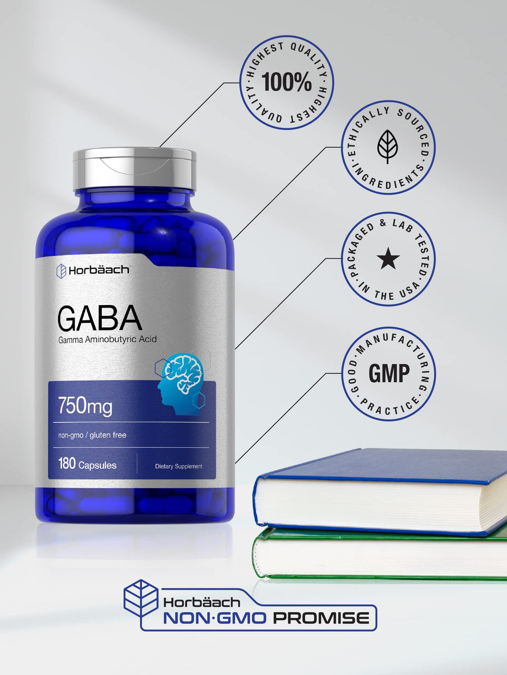 Detailed product label showing 180 capsules