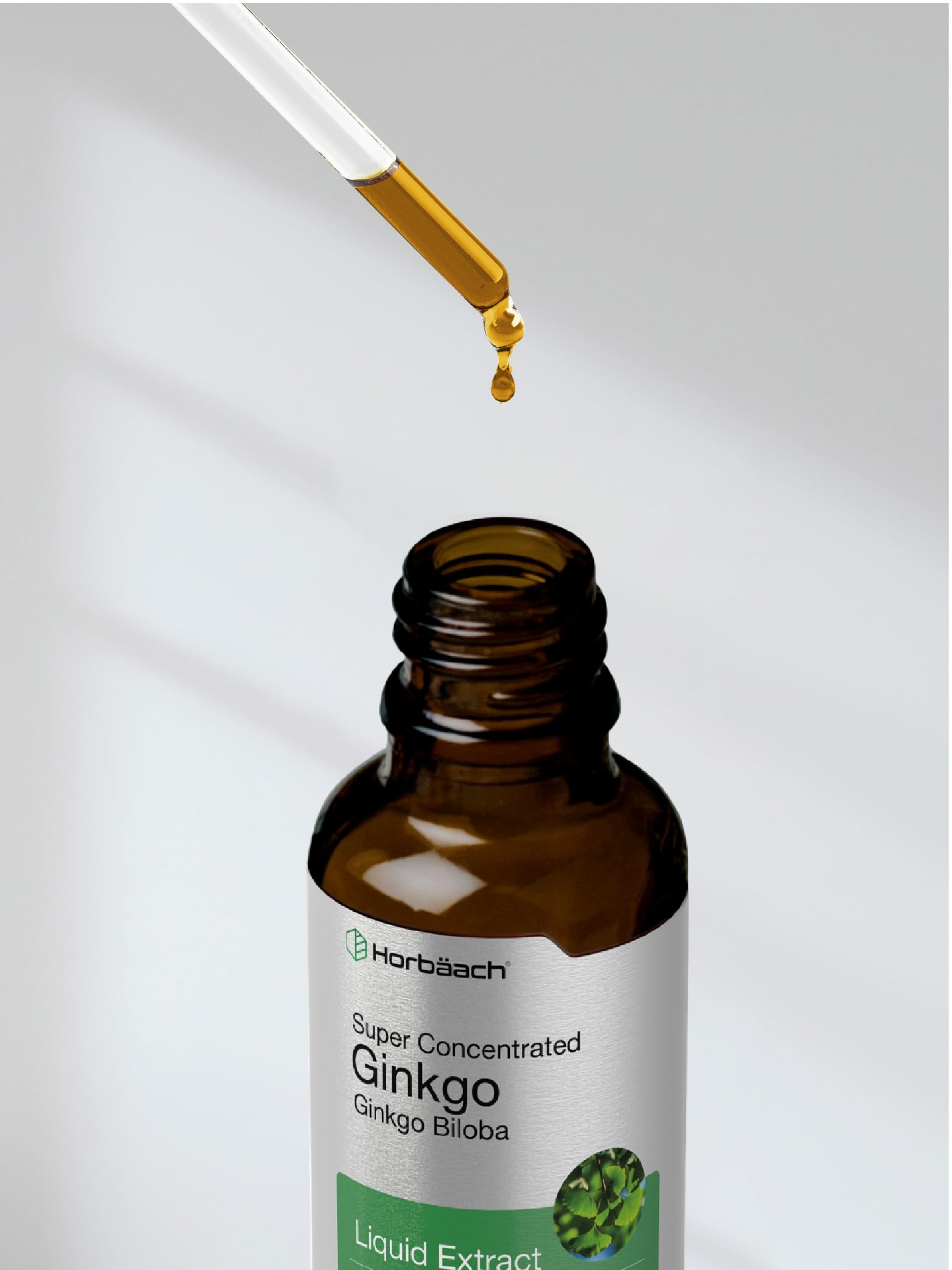 Laboratory testing seal on Horbäach Ginkgo Biloba label
