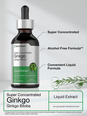 Close-up of Horbäach Ginkgo Biloba Liquid label