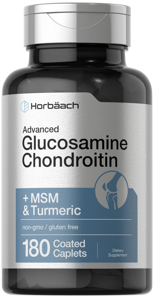 Horbäach Glucosamine Chondroitin MSM Turmeric 180-coated caplets bottle