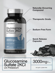 Supplement facts label for Horbäach Glucosamine