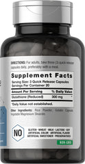 Close-up of Horbaach Glutathione 300 mg capsules