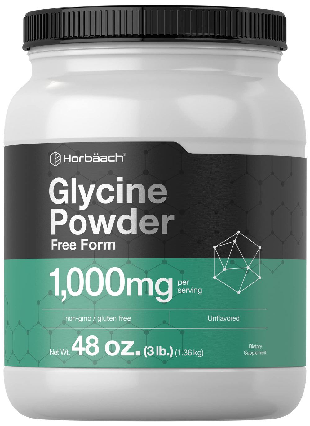 Front label of Horbaach Glycine Powder 3 lbs
