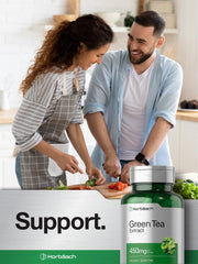 Hero shot of Horbaach Green Tea Extract Capsules bottle