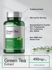 Ingredients list for Horbaach Green Tea Extract Capsules
