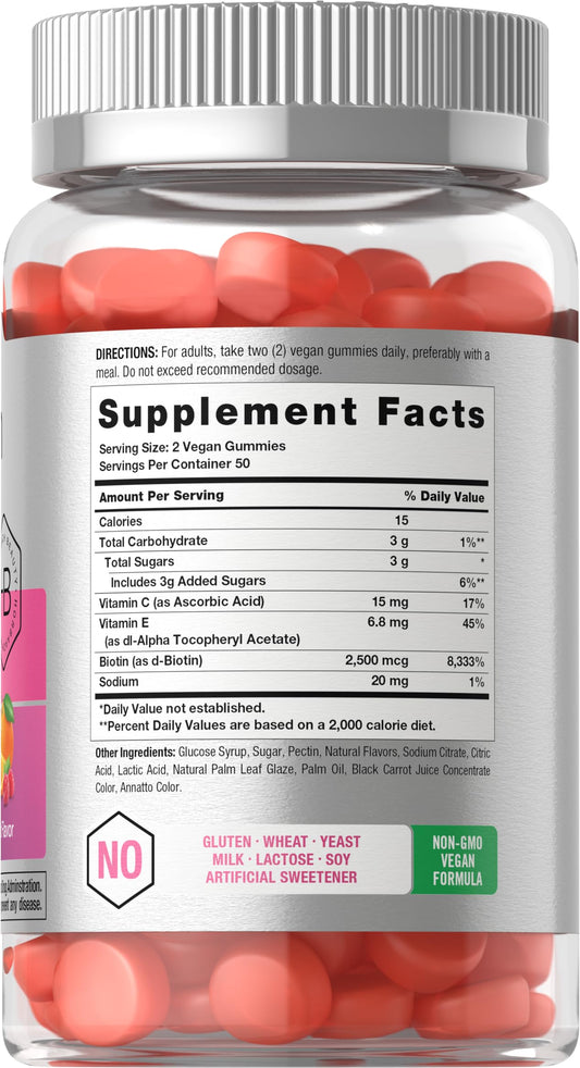 Close-up of fruit-flavored gummies inside the bottle