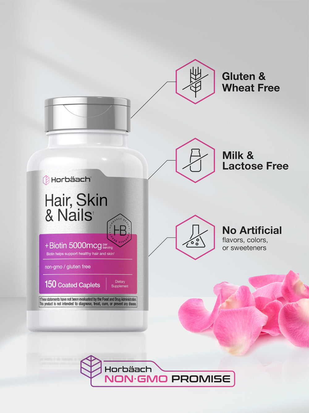 Label highlighting non-GMO and gluten-free features