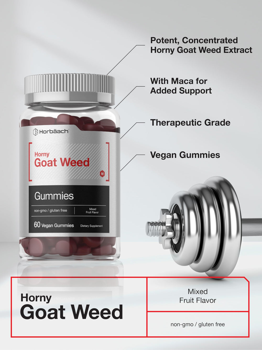 Gummies containing Maca for Horbaach Horny Goat Weed Gummies