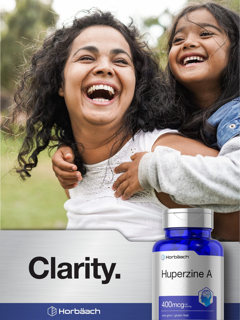 Front of Horbaach Huperzine A bottle on white background