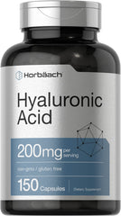 Front view of Horbäach Hyaluronic Acid Supplement bottle