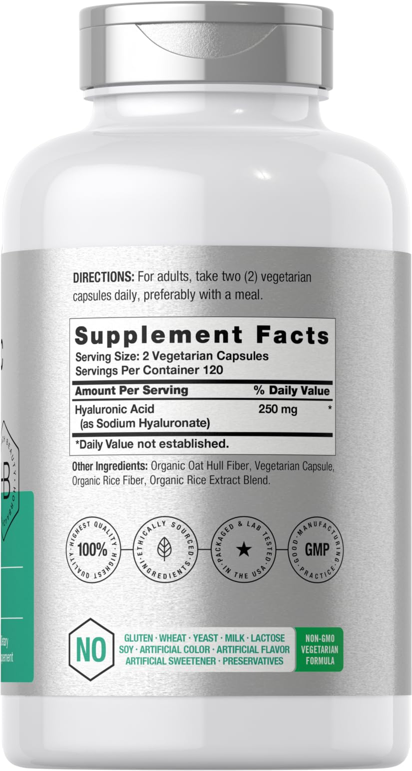 Horbäach Hyaluronic Acid capsules in vegetarian capsules