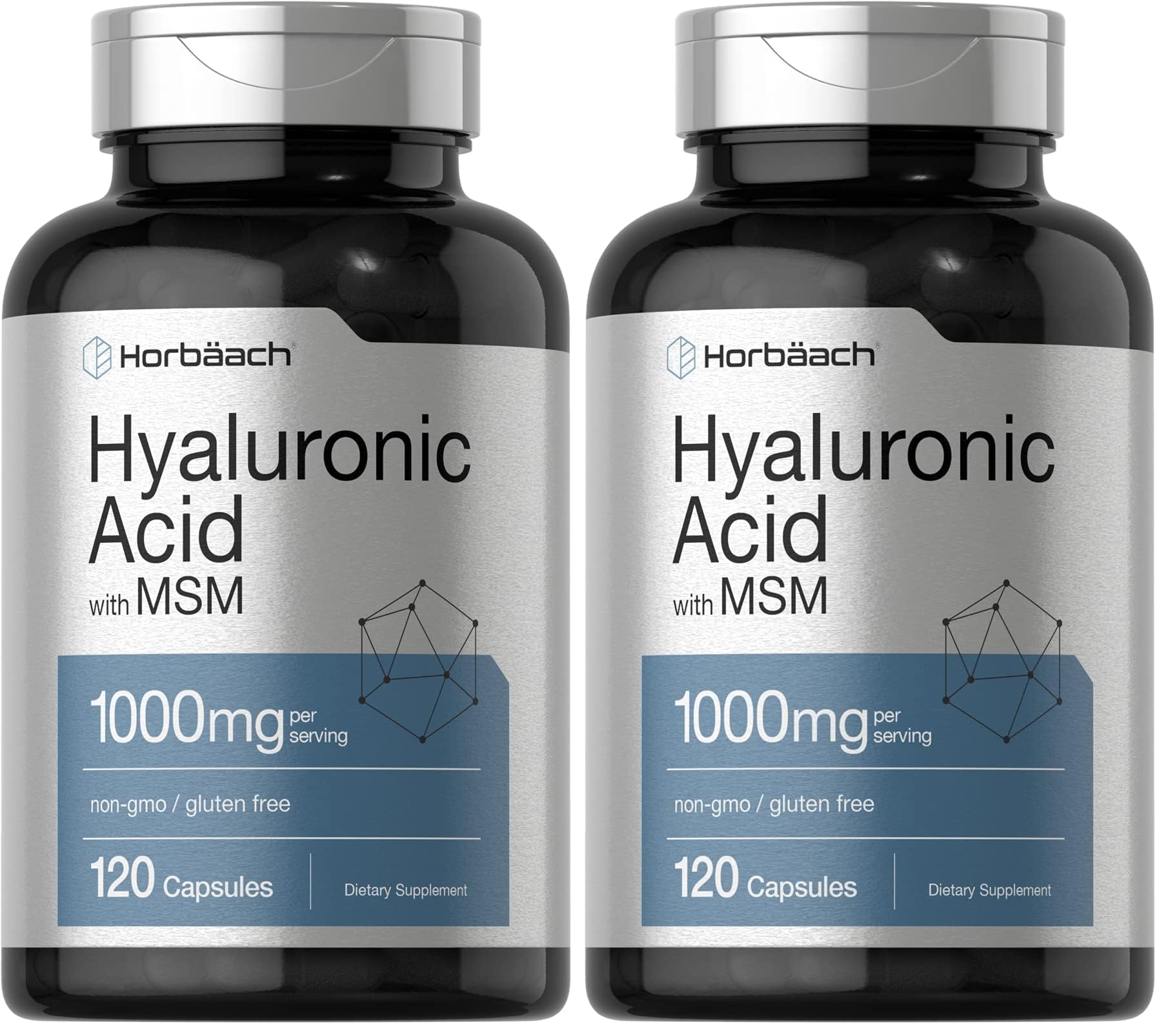 Horbäach Hyaluronic Acid with MSM bottle and label