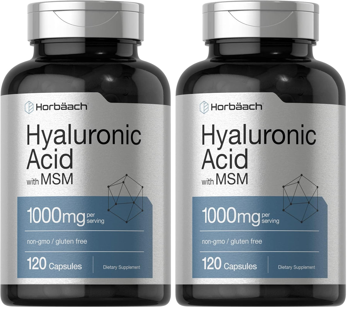 Horbäach Hyaluronic Acid with MSM bottle and label