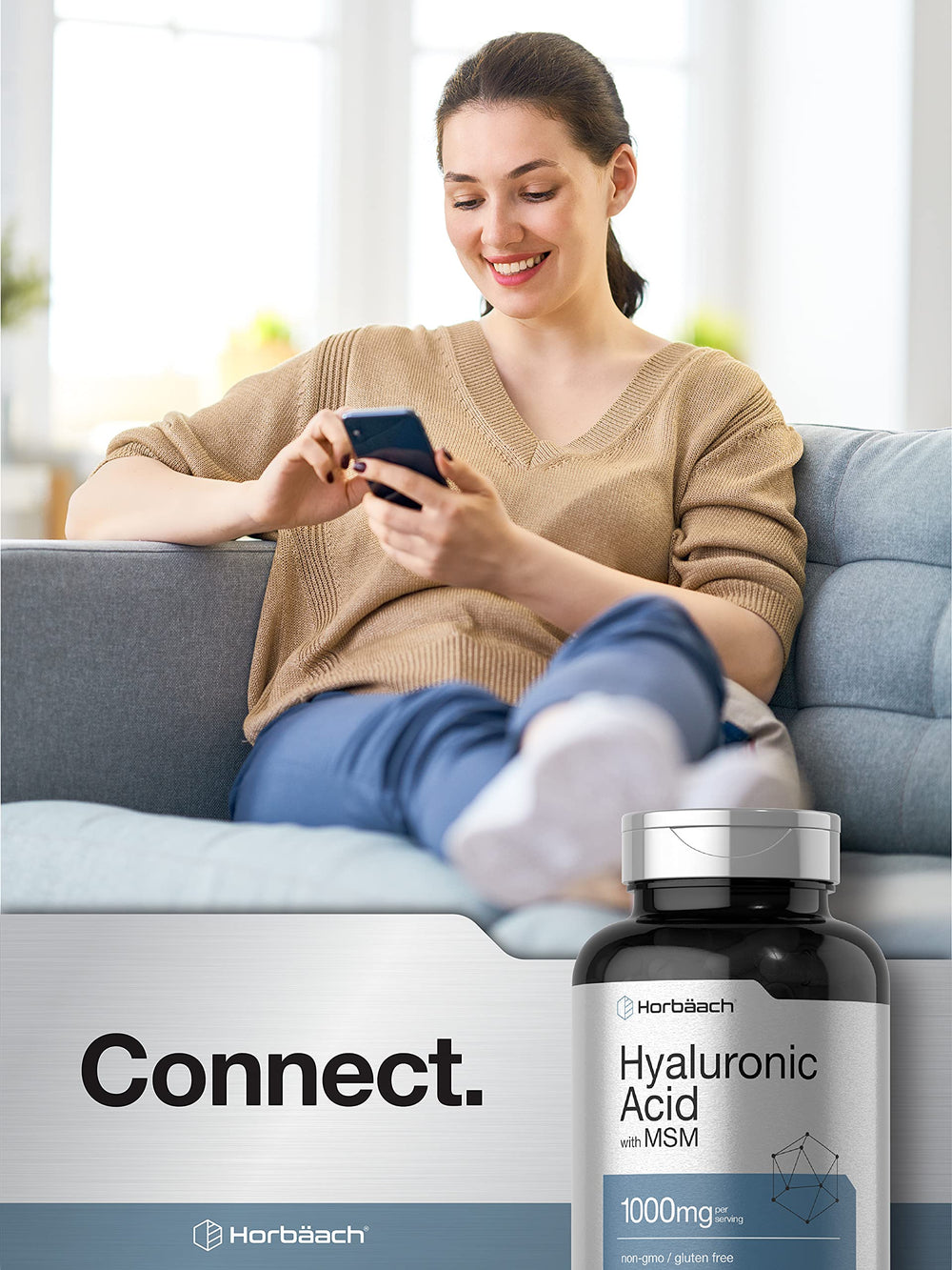 Ingredient list and purity seal for Horbaach supplement