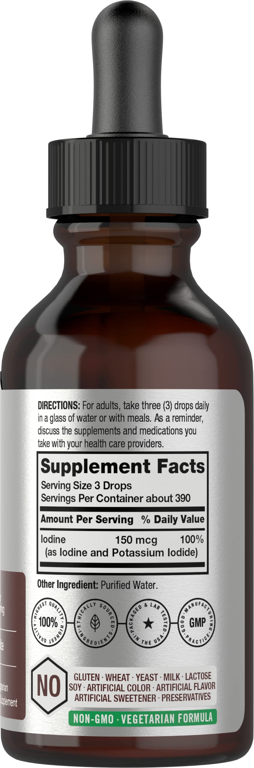 Graphic showing iodine and potassium iodide liquid tincture ingredients