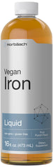 Horbäach Iron Supplement Liquid bottle front 16 oz