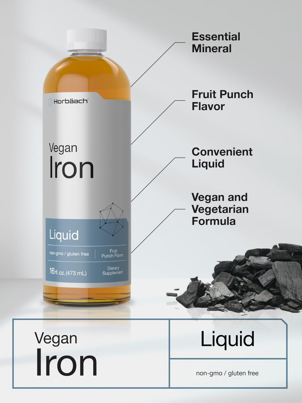 Nutrition facts for Horbäach Iron Liquid