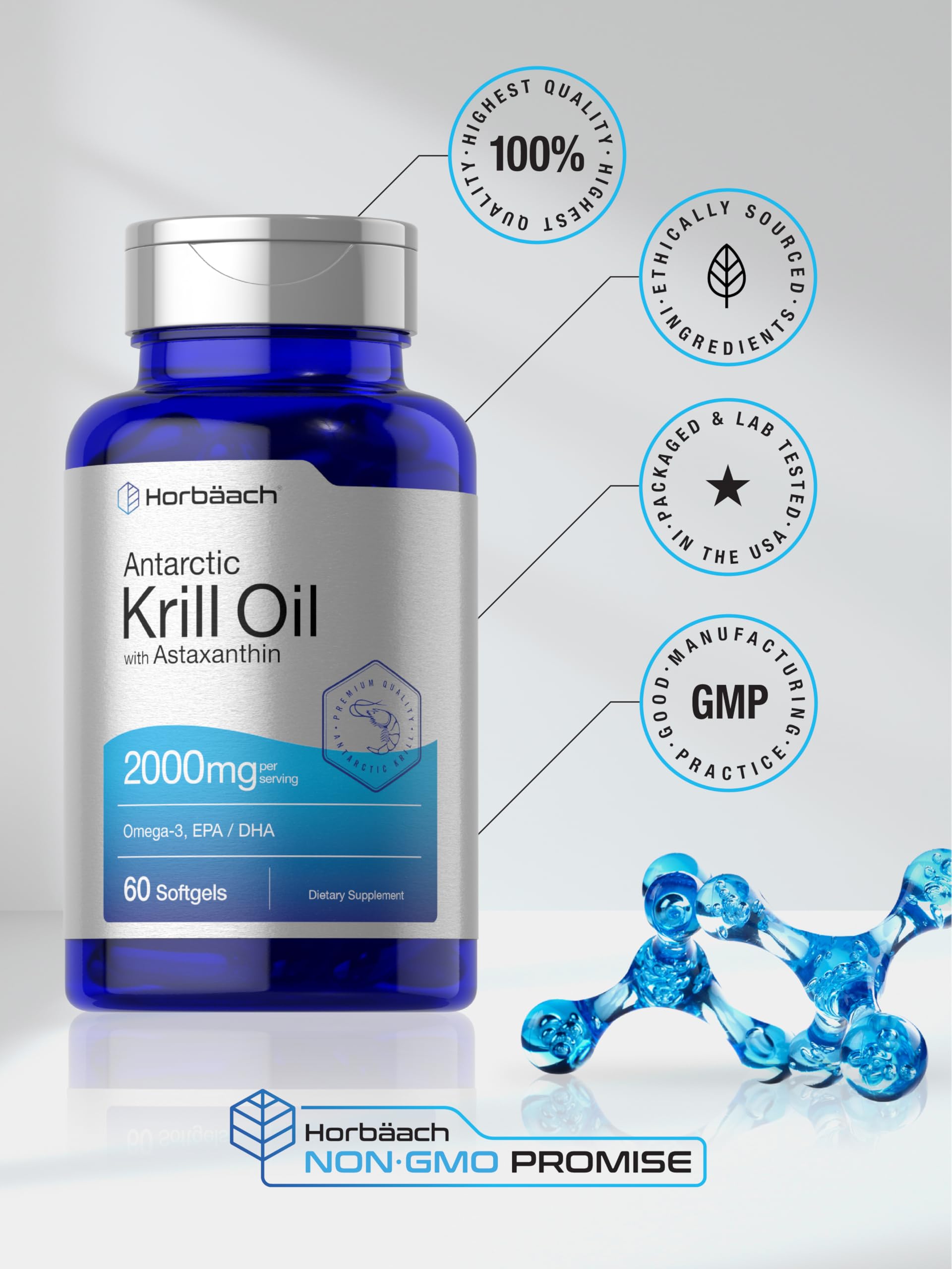 Laboratory-tested Horbaach Krill Oil for purity and potency