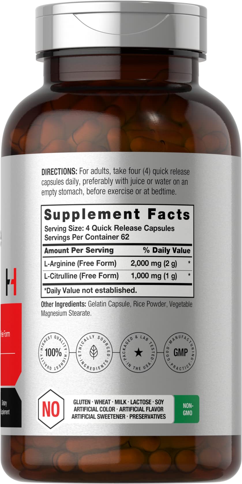 Non-GMO and gluten-free formulation information