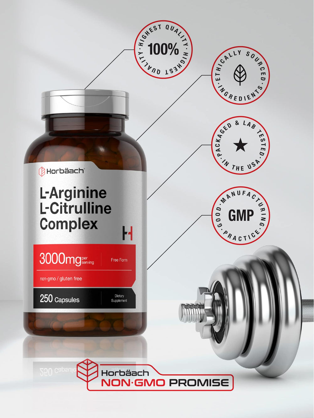 Supplement facts panel showing 3,000 mg per serving