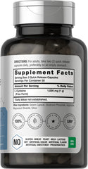Back of Horbäach L-Cysteine 1000mg bottle
