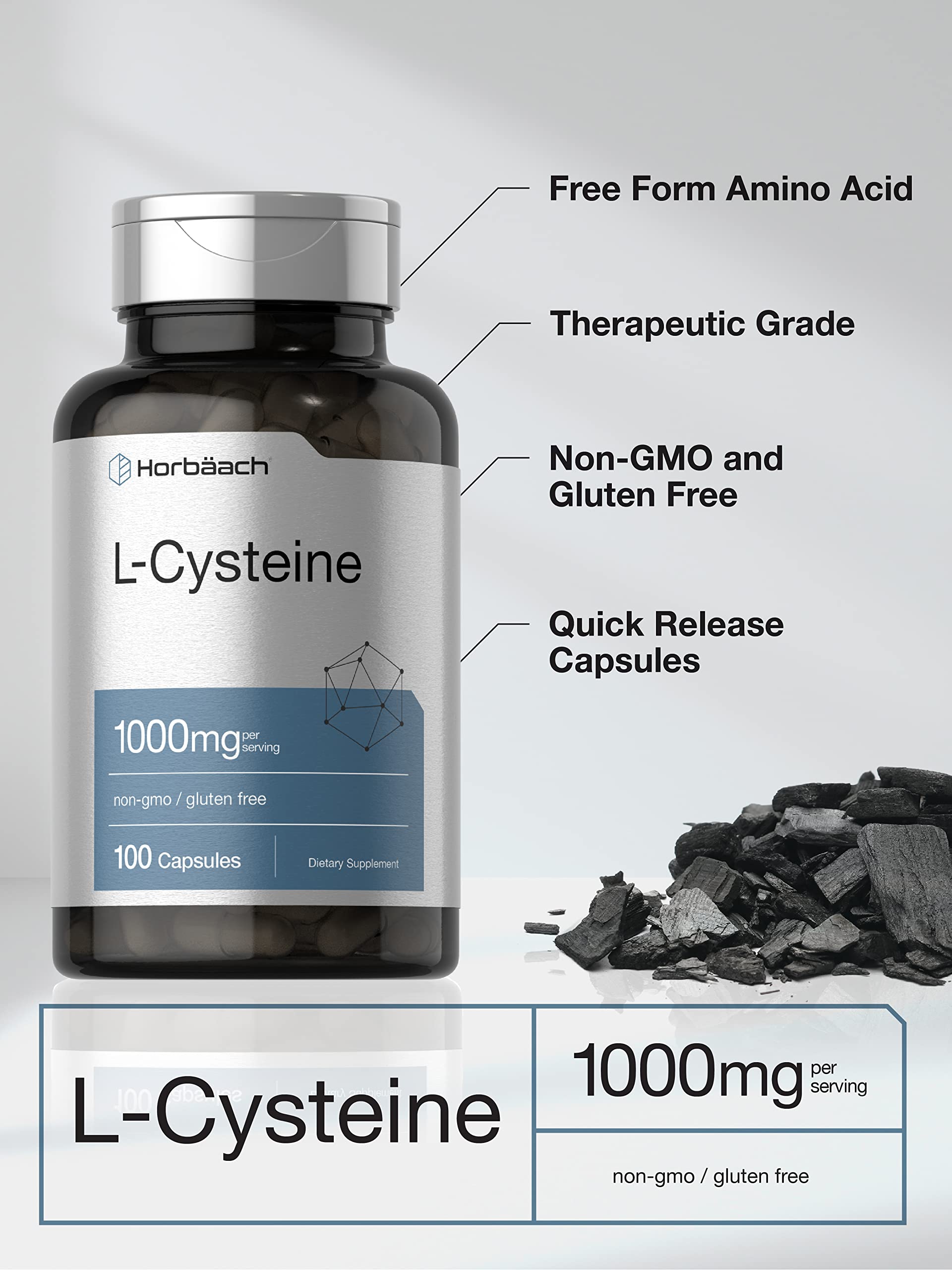 Ingredient list for Horbäach L-Cysteine 1000mg