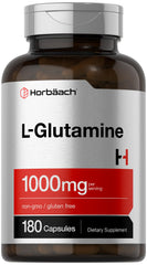 Horbaach L-Glutamine capsules 1000mg bottle – 180 count