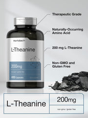 L-Theanine illustration with green tea leaves