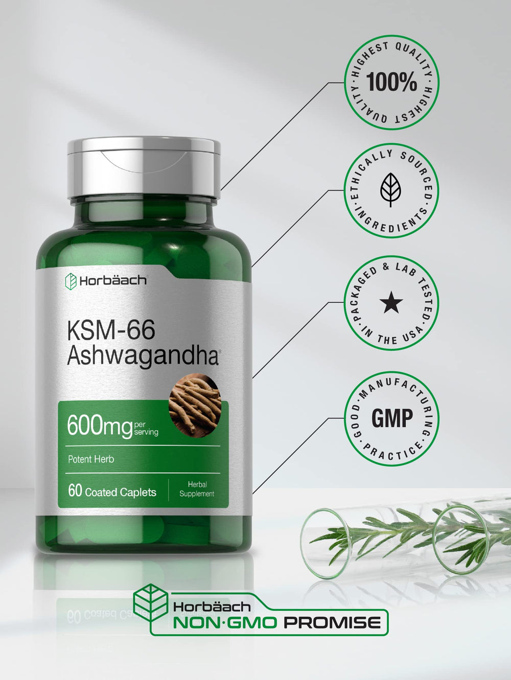 Quality assurance indicating lab-tested ingredients