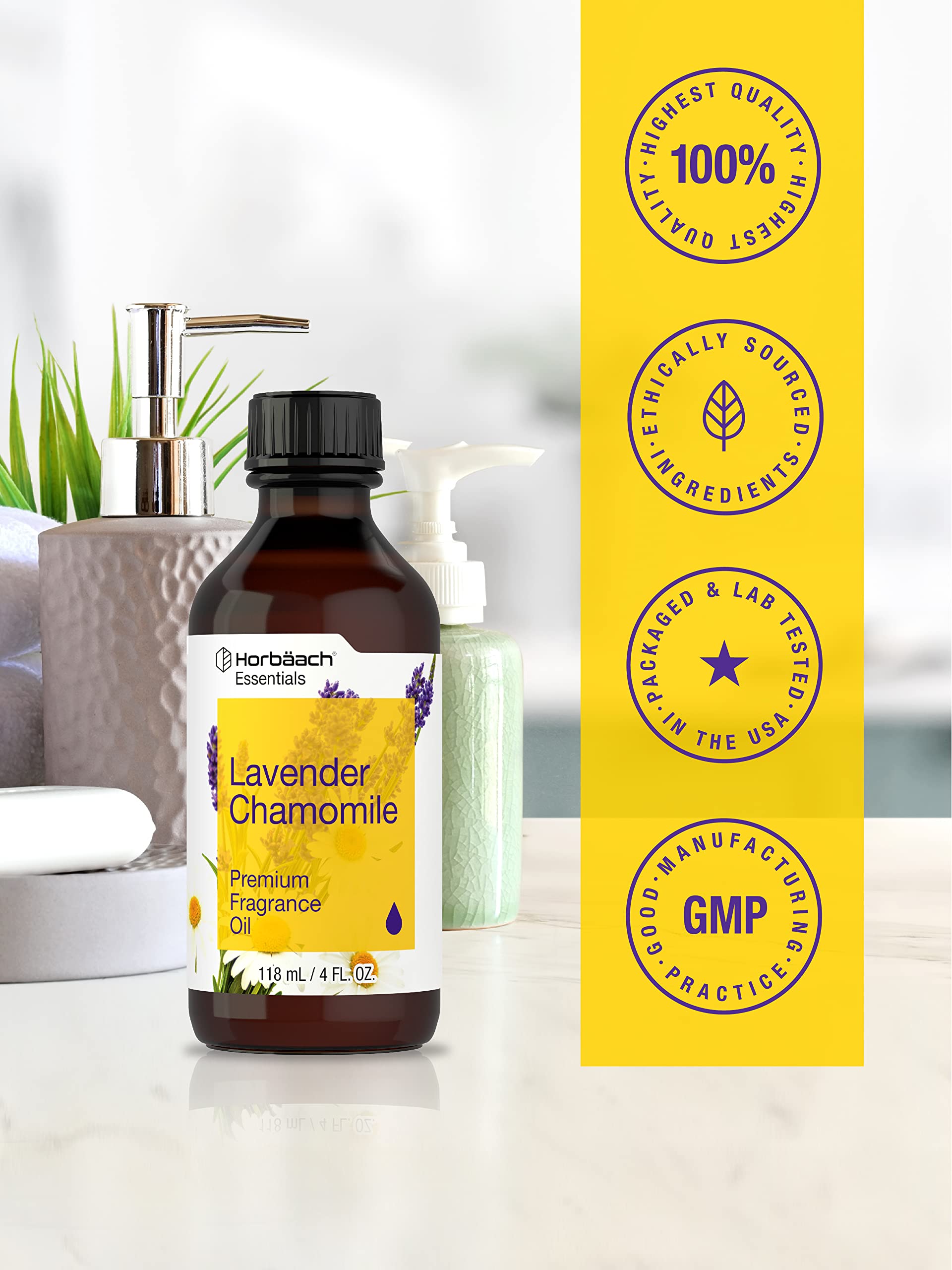 Horbäach Lavender Chamomile Fragrance Oil used for candle making