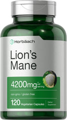 Horbäach Lion's Mane Mushroom Extract bottle label