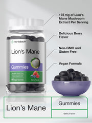 Retail packaging of Horbäach Lion's Mane supplement on a store shelf