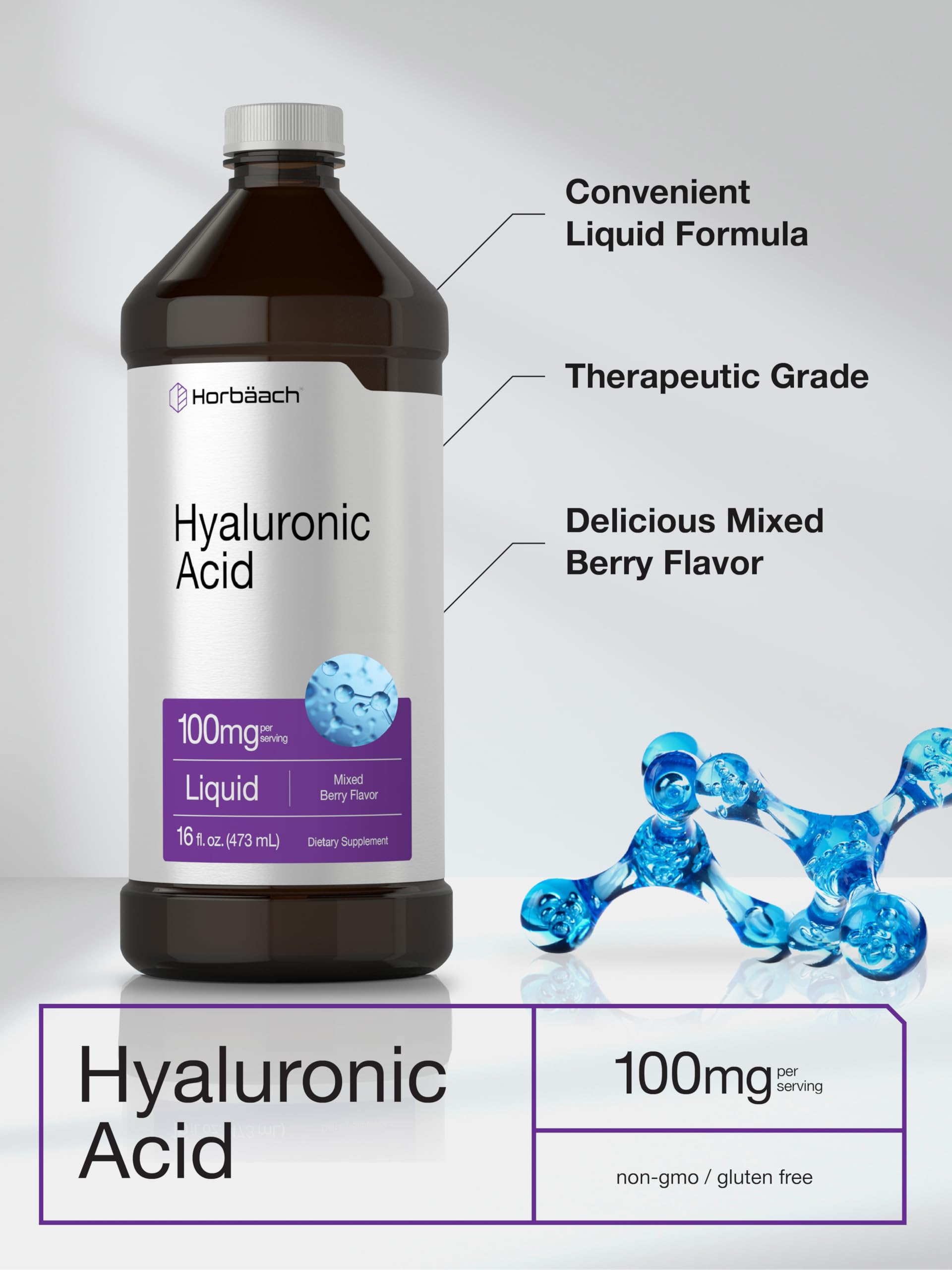 Label highlights Non-GMO and Gluten Free on Horbaach product