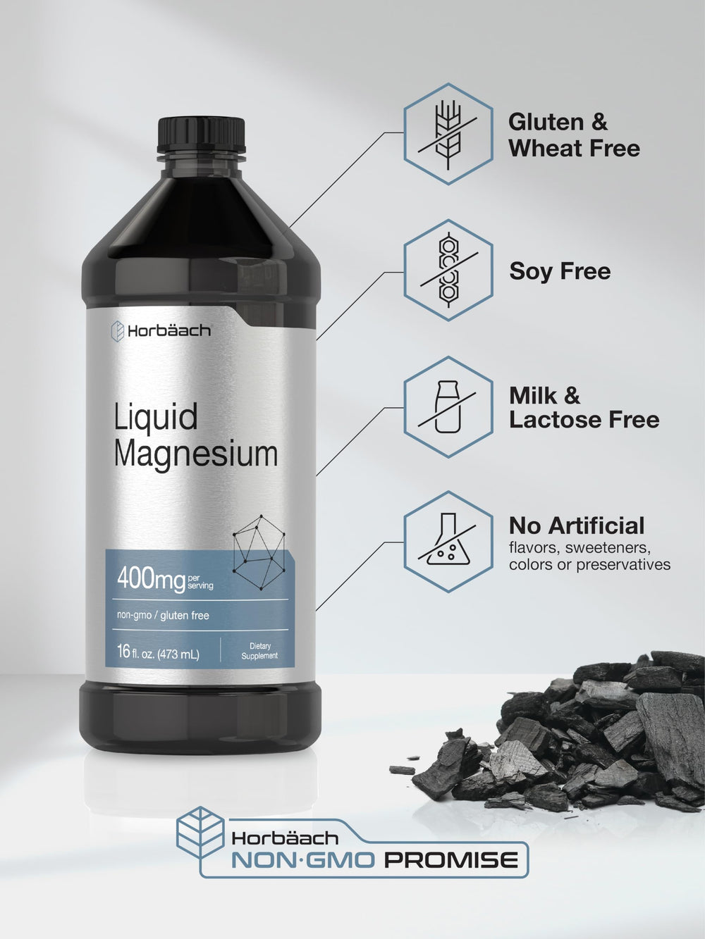 Gluten-free and non-GMO magnesium supplement