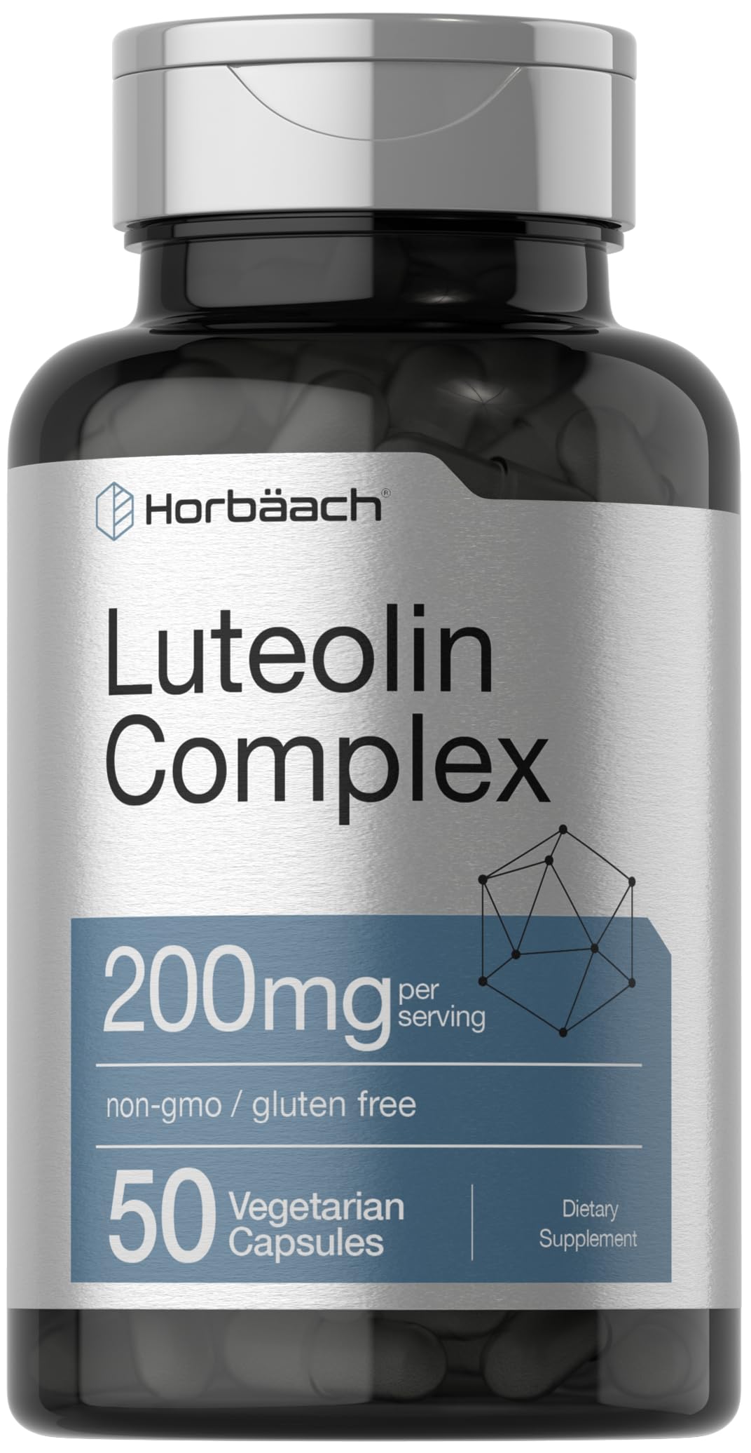 Bottle of Horbaach Luteolin Complex 50 Capsules