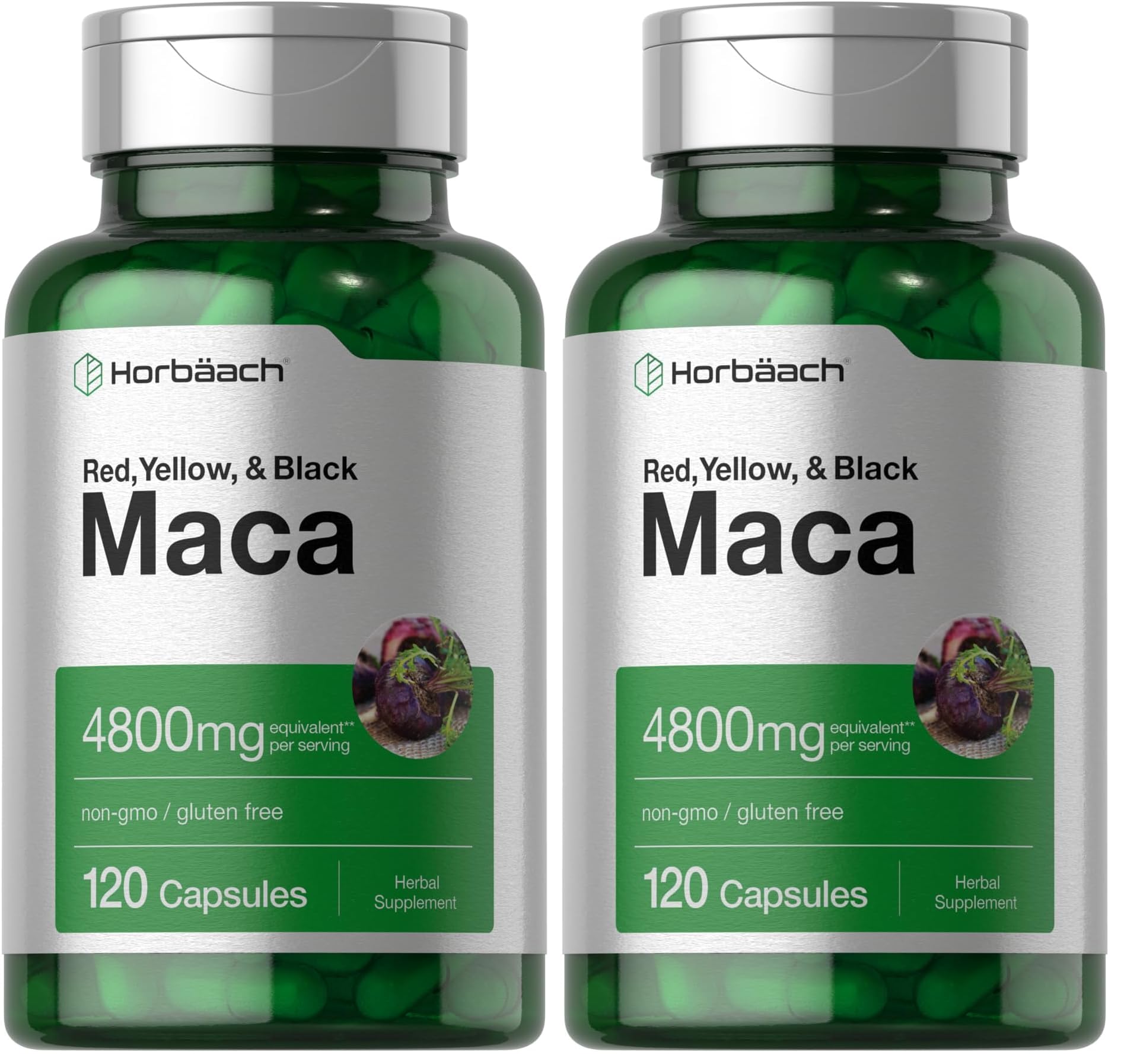 Horbäach Maca Root Capsules 120 pills pack 2 hero image