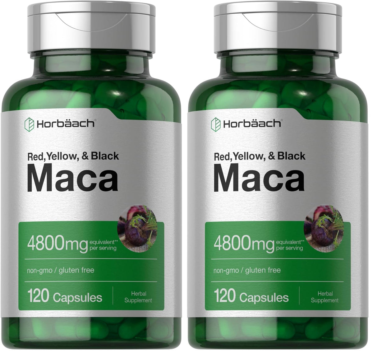 Horbäach Maca Root Capsules 120 pills pack 2 hero image