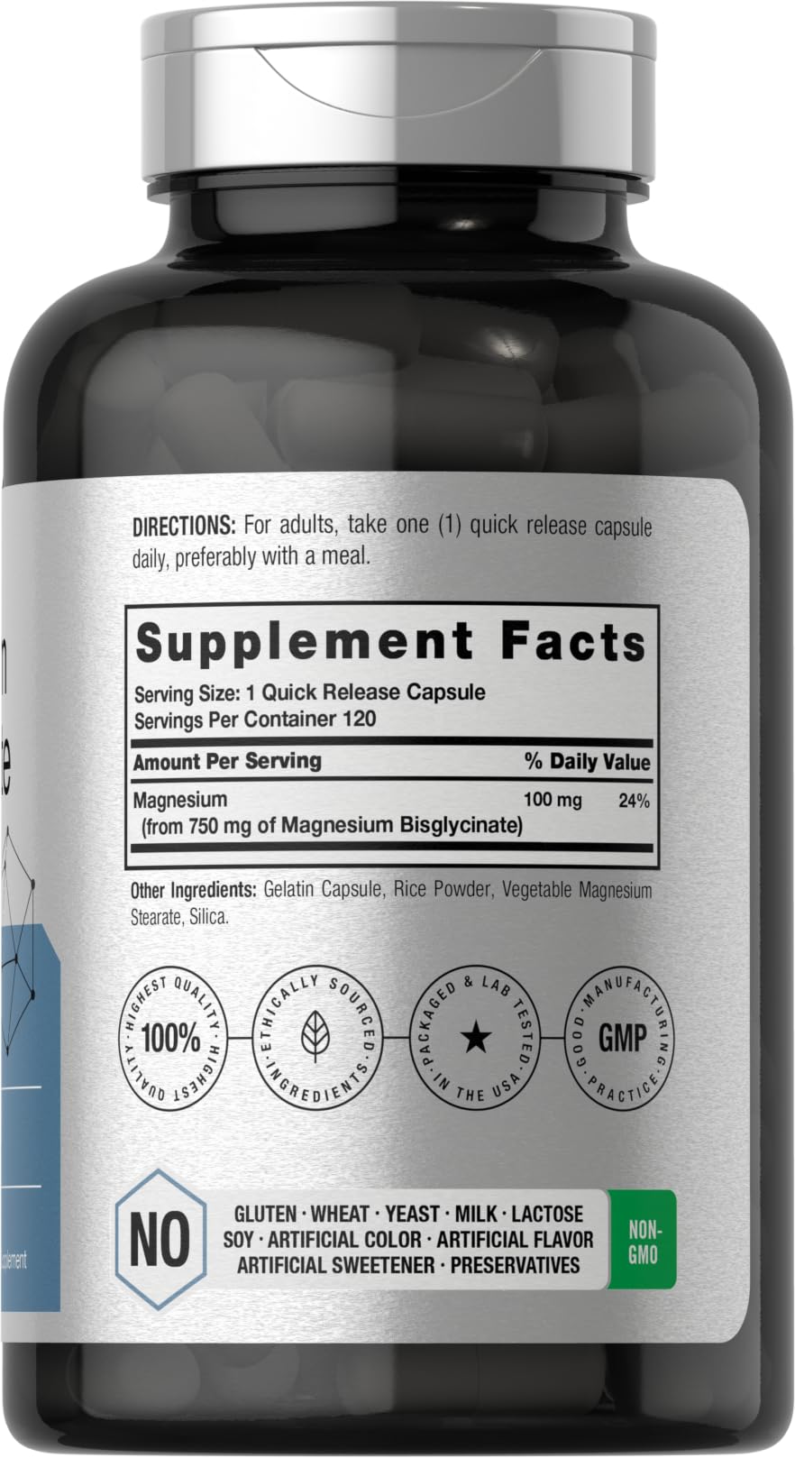 Quick-release Magnesium Bisglycinate capsules