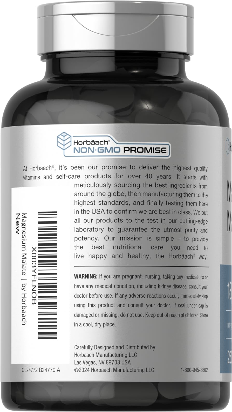 Gluten-free non-GMO vegetarian formula on packaging