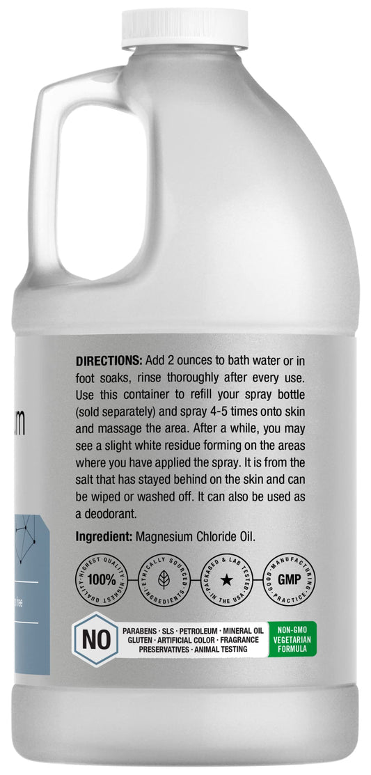 Horbäach Magnesium Oil for bath and foot soak - 64 oz