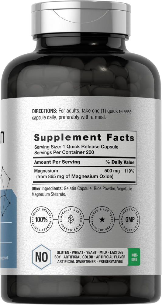 200 capsules bottle side view