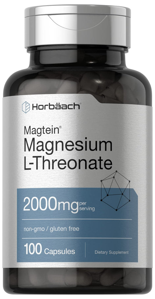 Horbäach Magtein Magnesium L-Threonate bottle with 100 capsules