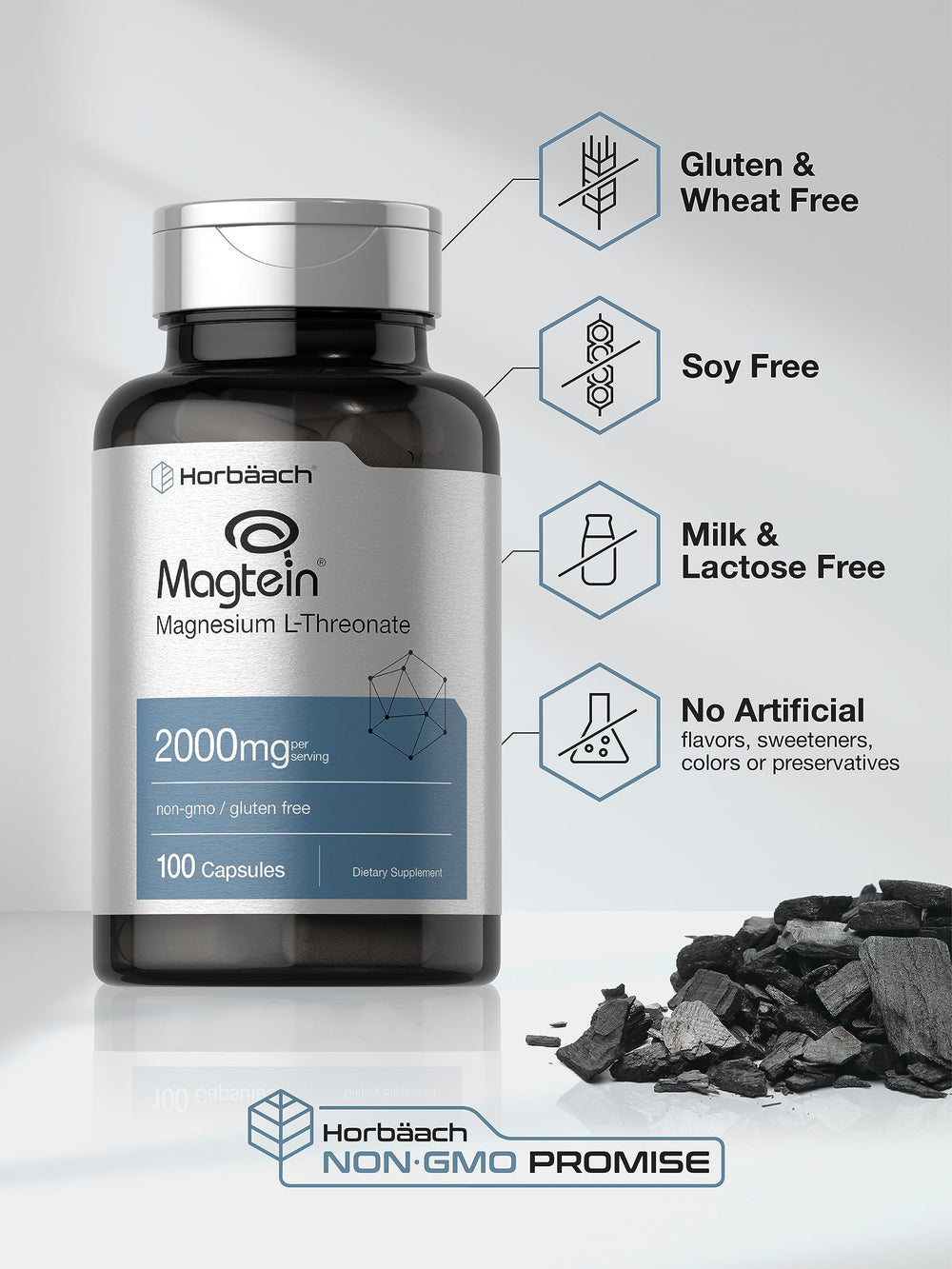 Front view of Horbaach Magtein packaging