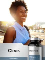 Close-up of Horbaach Malic Acid Capsules in bottle