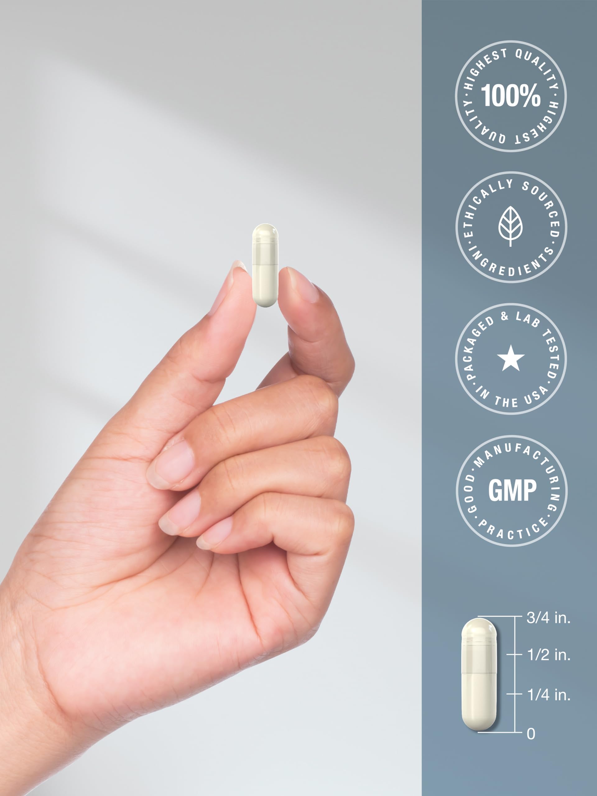 Lifestyle image showing Horbaach Malic Acid Capsules on a countertop